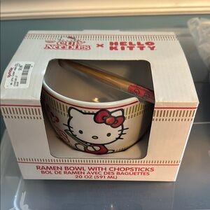 Hello Kitty Red and White Ramen Bowl Set